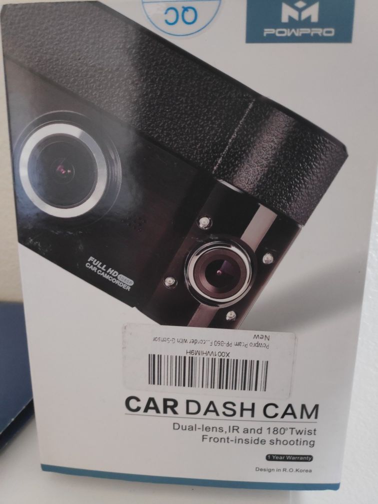 New! Dual Car dash cam camera dual lens