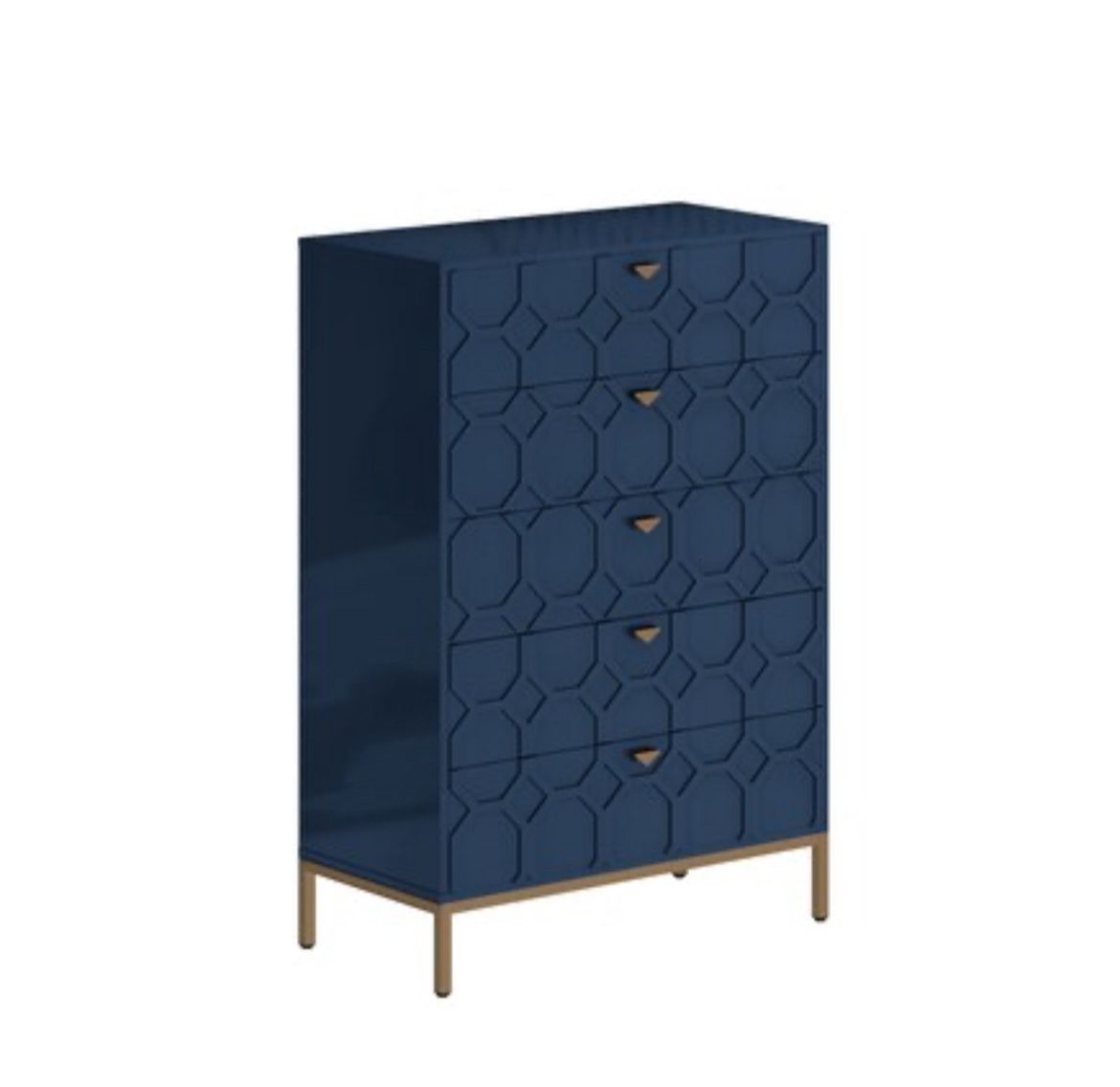5 Drawer Cabinet Dresser - Blue