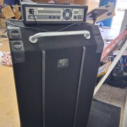 A base.\nSpeaker with amplifier