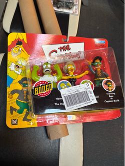 Simpsons 2002 Playmates Comic Bongo Group Figure Set