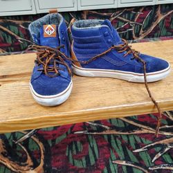 Blue Suede VANS High TOPS Sz 5 Kids