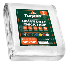 7 Mil Heavy Duty Polyethylene Tarp, Waterproof, UV Resistant, Rip and Tear Proof
