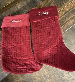 Large “Mama” & “Daddy” Stockings