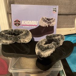 For CHRISTMAS; WINTER BOOTS, SIZE 10, SUEDE & FUR CUFFS, DOUBLE SIDE ZIPPERS, WATER REPELLENT, MEMORY FOAM INSOLE, WEATHER RATED TO 20 DEGREES  $30