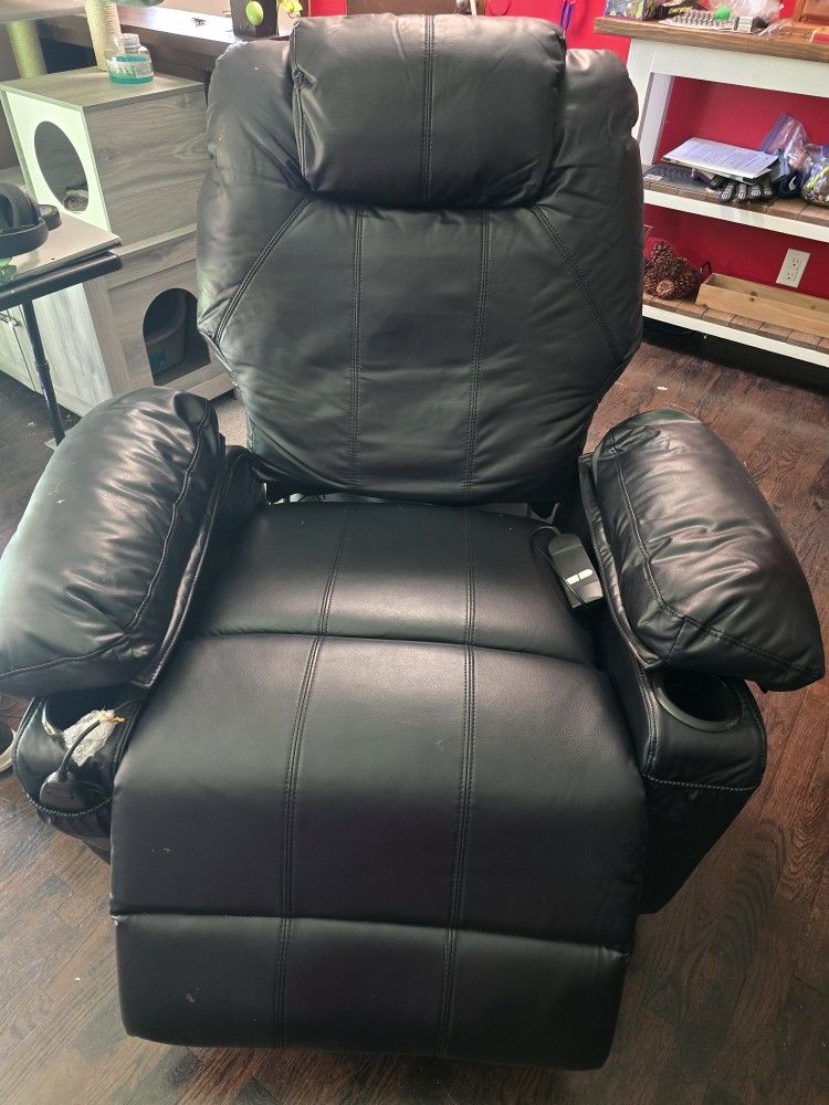 Black Power Lift Recliner Sofa Massage  Heated Chair Lounge w/Controls