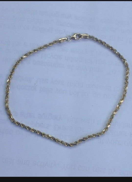 10k Gold Rope Bracelet