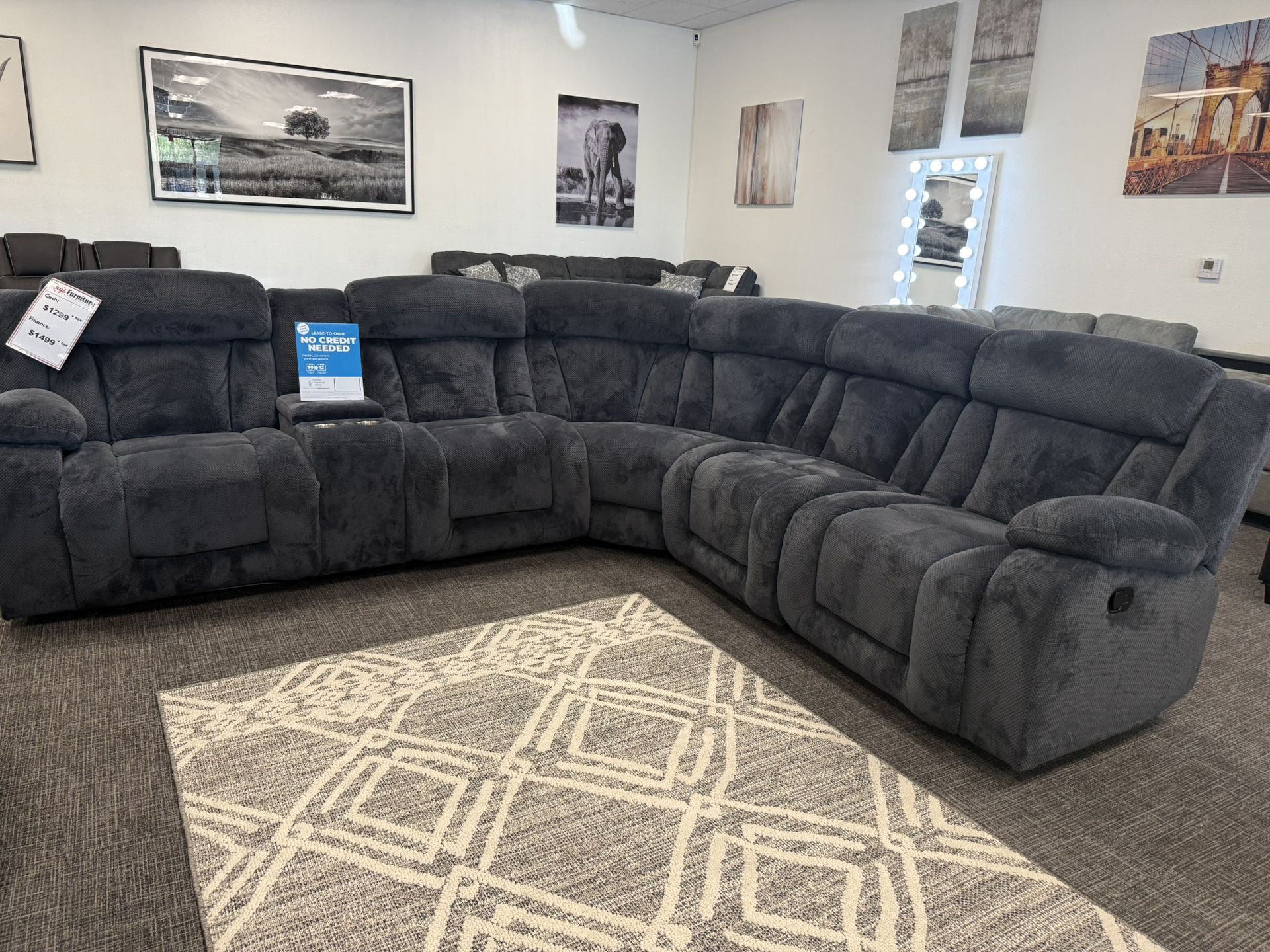 π₯ Modern Dark Gray Sectional Sofa Set β Just $1299!