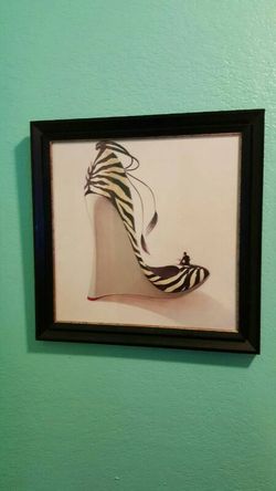 Cute Zebra high herl picture... Size 17x17...like new!