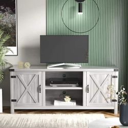 New Farmhouse Gray Wash TV Stand