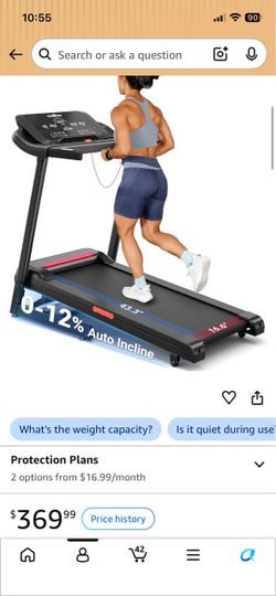 THERUN Treadmill with 15 Incline, LED Strip Wide Belt, Red Product Images and Videos (AI Generated Alt Text)