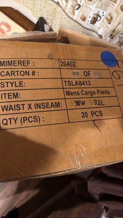 Men’s cargo pants size 38-32  for the box $15