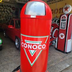 Conoco Gas Station Trash Can 