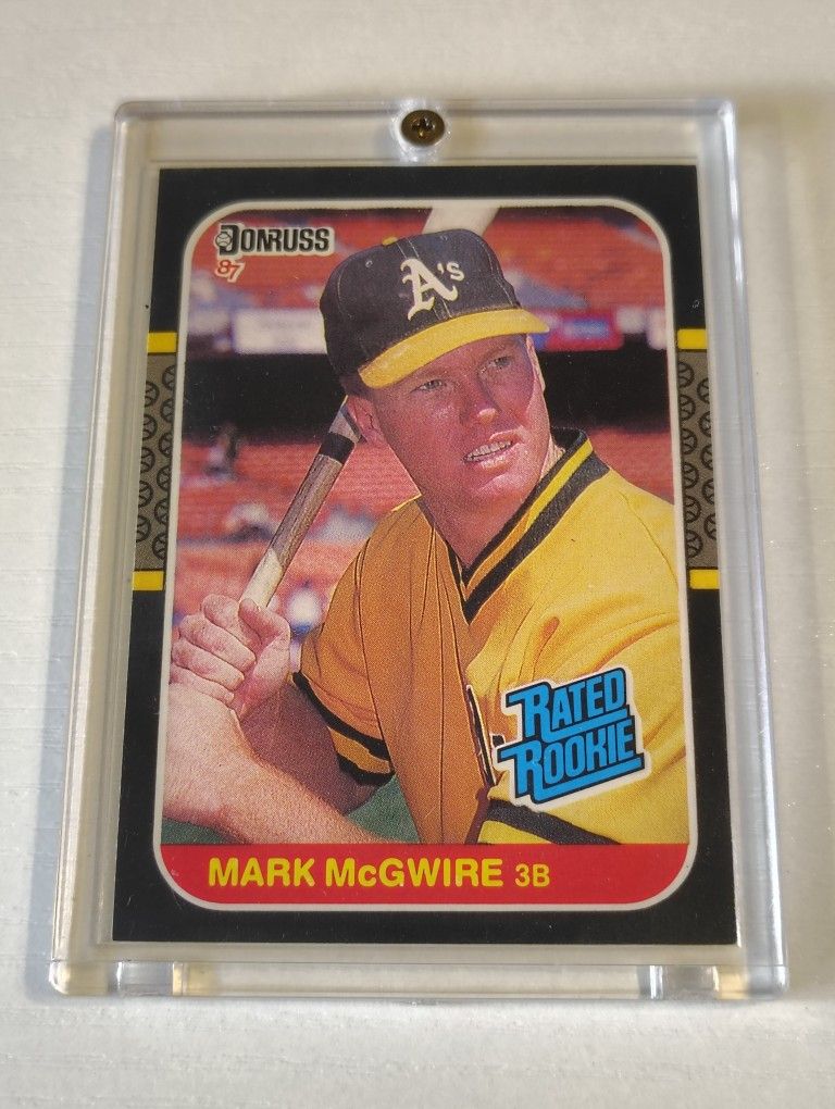 1987 Mark McGuire Rated Rookie Donruss Error Card.