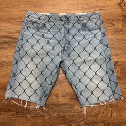 GALLERY DEPT. Cage Ventura Shorts Men’s Size 36 Chain Print Denim Made Japan