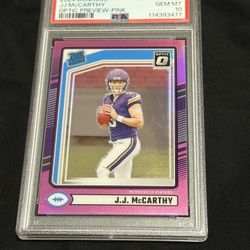 JJ McCarthy Optic Preview PSA 10
