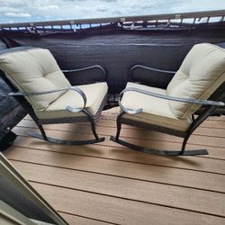 2 Outdoor Rocking Chairs 