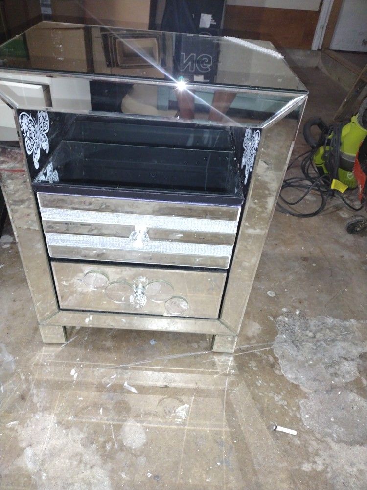 Mirrored Nightstand