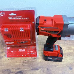 M18 FUEL ONE-KEY 18V Li-Ion Brushless Cordless 3/4 in. High-Torque Impact Wrench with Friction Ring, Resistant Batteries