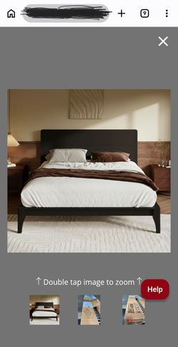Merax Queen Size Bamboo Platform Bed Frame with Tall Headboard, Brown
Mid-Century Modern Solid Bedframe Queen-Size, Wood Slat Support, No Box Spring N