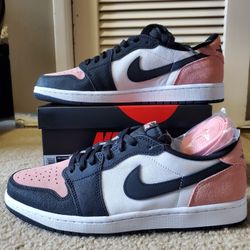 Air Jordan 1 Low, Bleached Coral, Mens Size 11