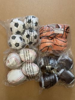16 Sports Theme Hacky Sack Basketball Baseball Soccer Football Party Favor