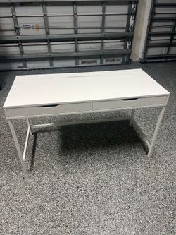 White office desk