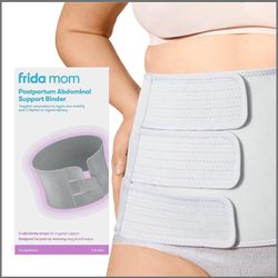 Frida Mom Belly Binder, Postpartum Essentials For Natural And C-Section Recovery, Adjustable Compression Wrap One Size