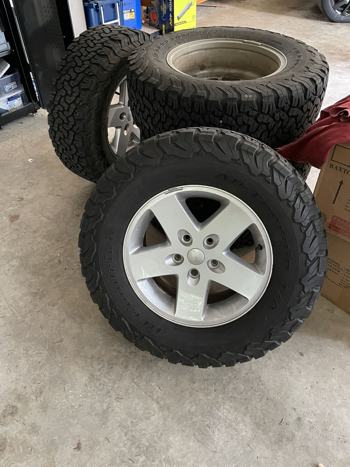 5 OEM Wheels And BFG Tires For Jeep Wrangler