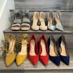 6 Pairs Of Heels (size 8)