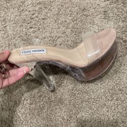 Clear Steve Madden Heels Size 8 $50 Pick Up Only