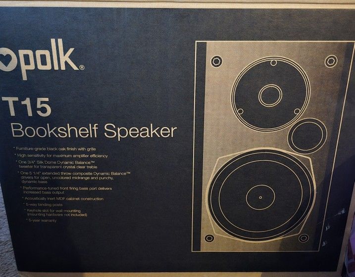 Polk T15 Bookshelf Speaker