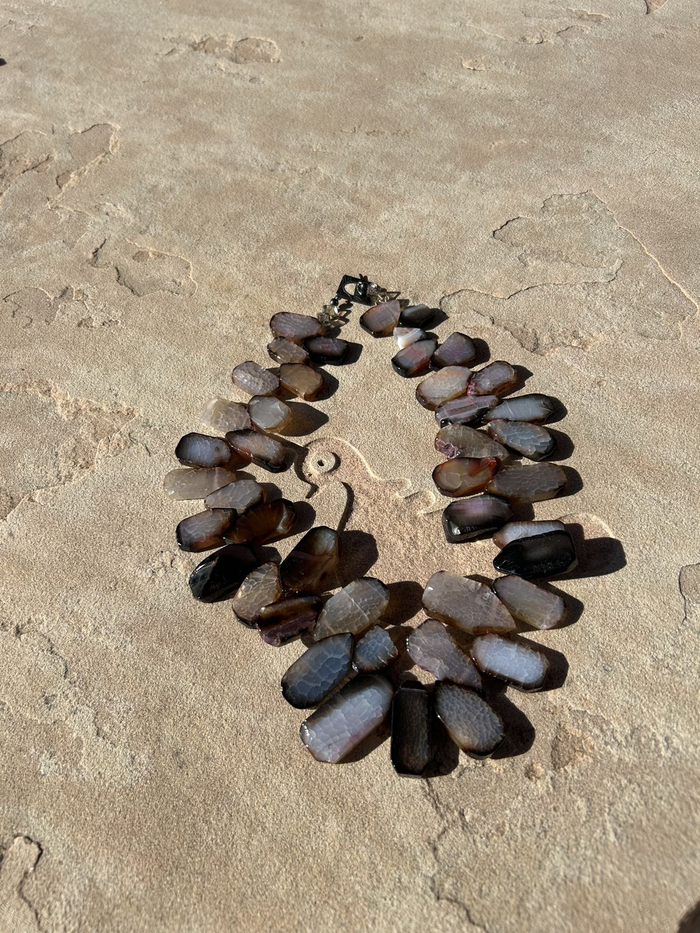 Sterling Silver Purple Crystal Stone Necklace