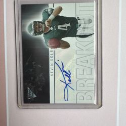 Kevin Kolb Autographed topps breakout Football Card
