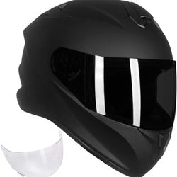 New Flat Black Dot Approved Motorcycle Helmet $100