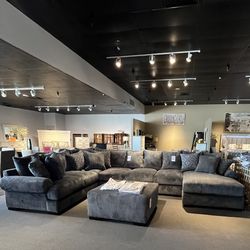 Grey 4pc Chaise Sectional couch 