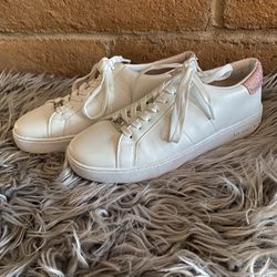 Michael Kors White Vegan Leather Sneakers 
