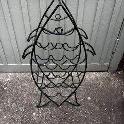 Vintage Metal Wine Rack