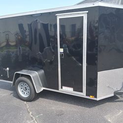 5x10ft Enclosed Vnose Trailer Brand New Motorcycle ATV UTV Hauler Cargo Storage Traveling