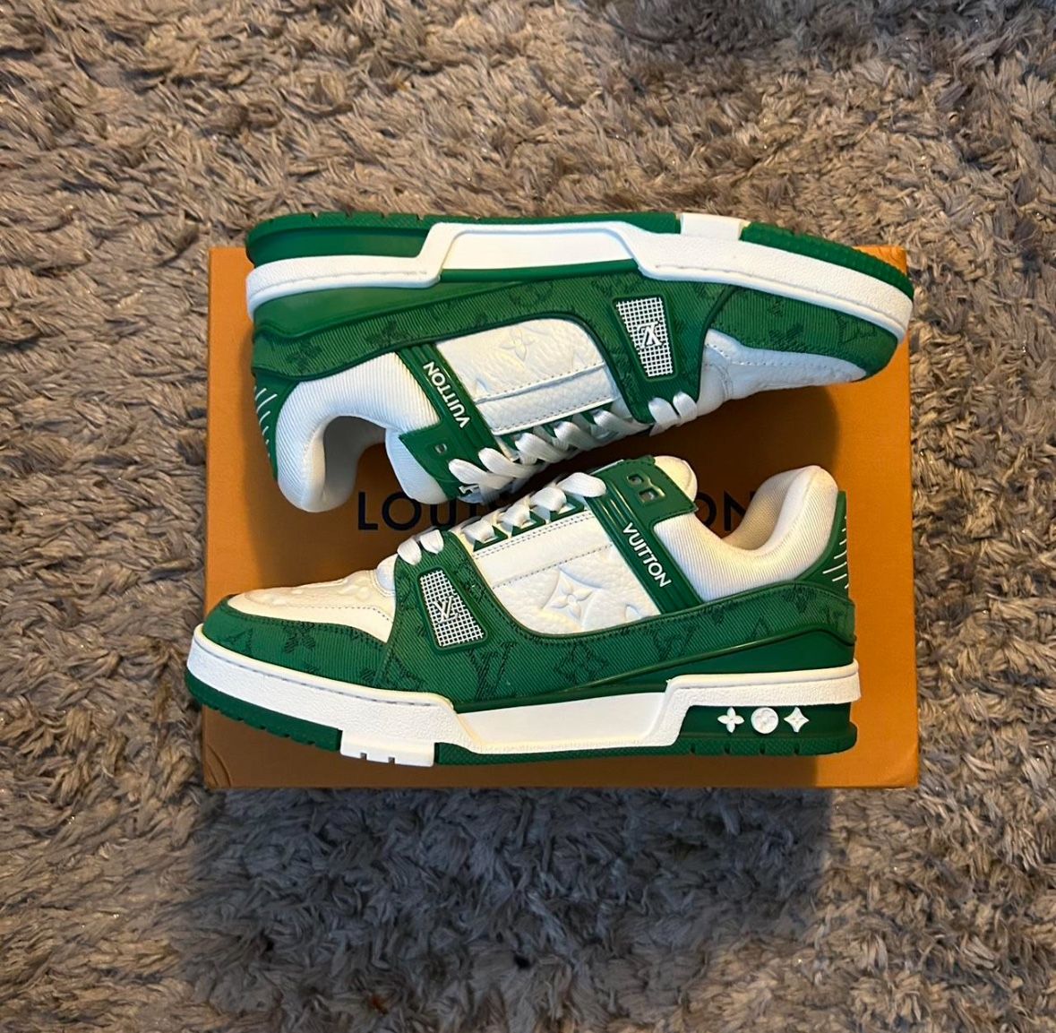 Green Louis Vuitton Trainers