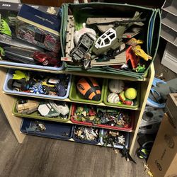 Kids Toy Shelf With Baskets 