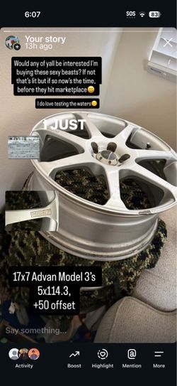 Advan Model 7 Wheels 17x7 5x114.3 +50