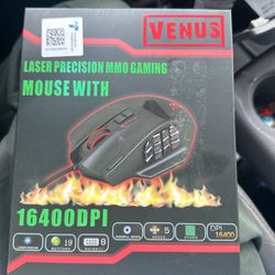 NEW In BOX UtechSmart FBA_Venus 16400dpi High Precision Laser MMO Gaming Mouse