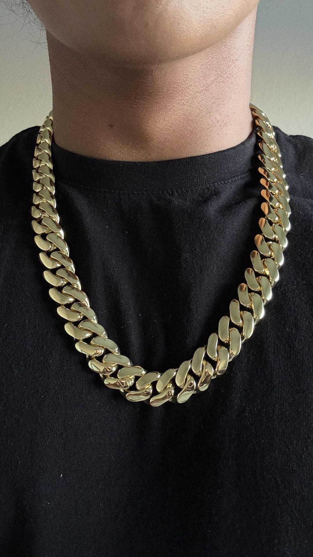 18mm 24in cuban link chain and 18mm 7in bracelet