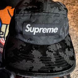 supreme satin digi camo camp cap 