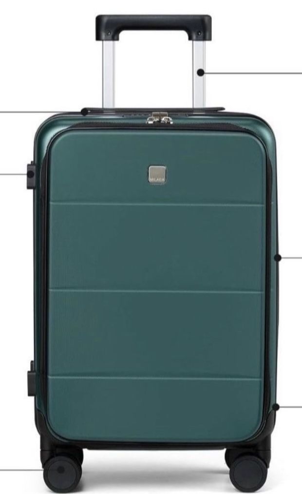 Open Box New MILADA Expandable Carry On Luggage 22x14x9 Airline Approved Top Opening Hard Shell Suitcases TSA Carry On Luggage With Wheels
