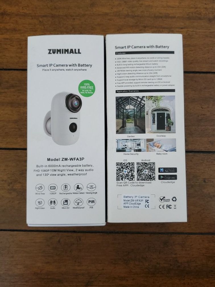 Zumimall - Smart IP Camera - ZM -WFA3P-1080 P