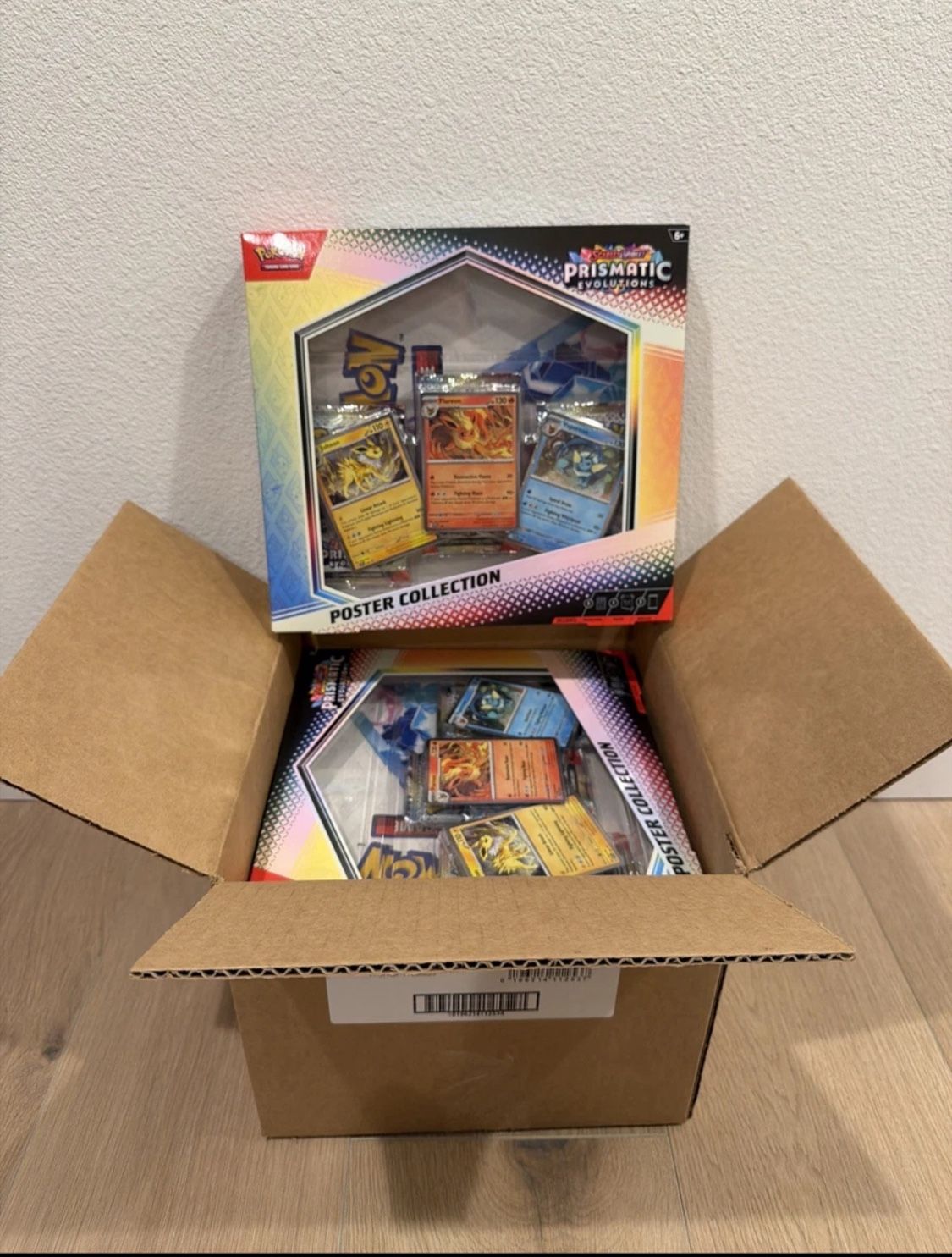 Pokémon Prismatic Evolutions Poster Collection – 6 Sealed Boxes