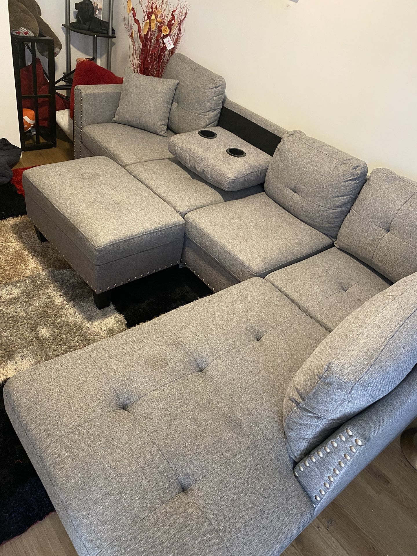 Grey Sectional Couch 