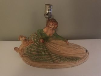 Vintage Chalkware Lamp