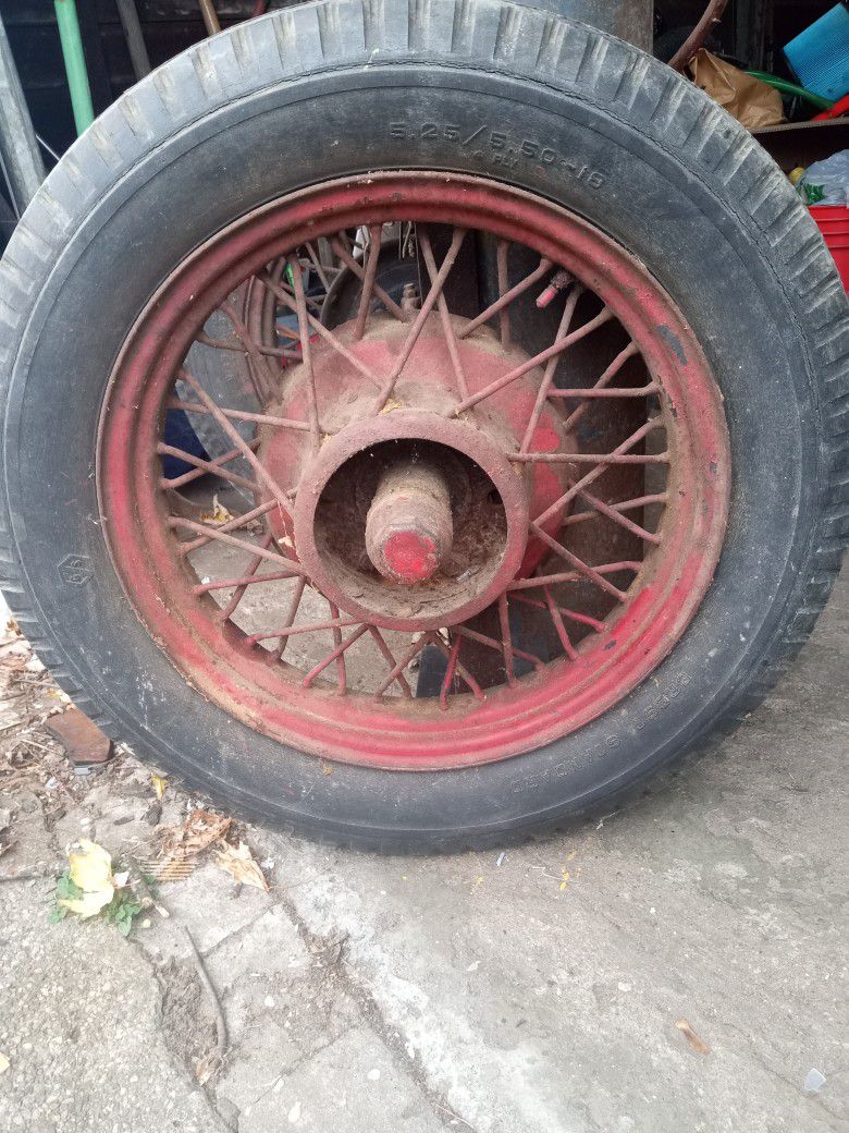 Have 2 Rims And Tires Off Old Ford 